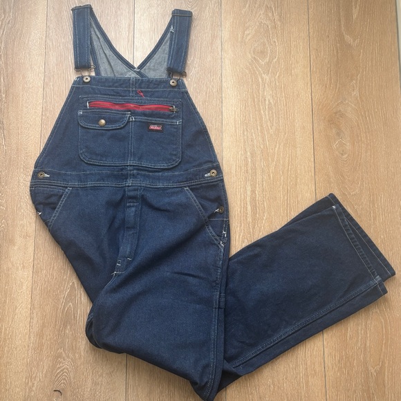 Dickies Denim Coverall Jumper Small Regular Workwear Utility 100% Cotton - Picture 1 of 9